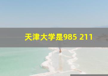 天津大学是985 211